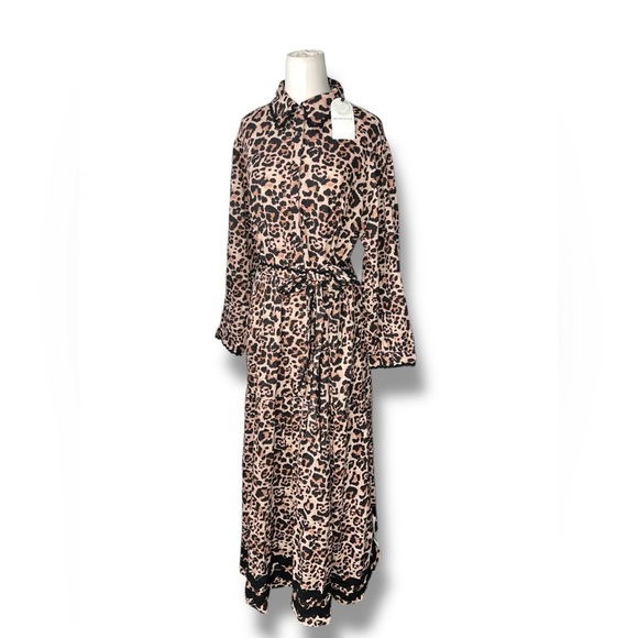 MONSOON - Lola leopard print maxi dress brown Size 12 - Picture 4 of 9